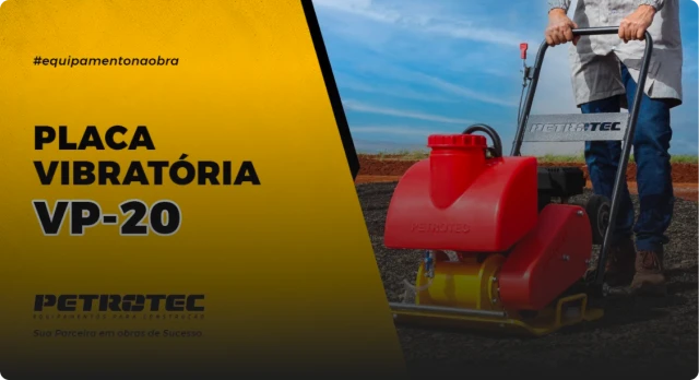 VP-20 Petrotec – A Placa Vibratória Ideal para Tapa-Buraco, Asfalto e Calçadas!