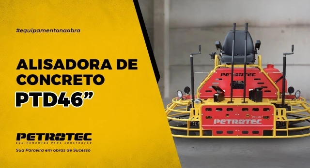 PTD 46&rdquo; Petrotec &ndash; Alisadora Dupla Dirig&iacute;vel para Alta Produtividade em Grandes Pisos!