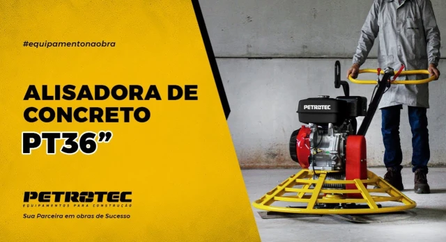 Alisadora de Concreto PT 36&rdquo; Petrotec &ndash; Acabamento Profissional para todo tipo de obra!